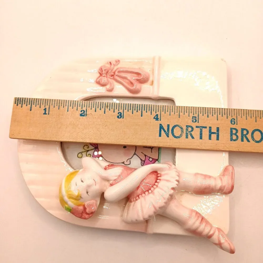 Vtg 1987 3D Ballet Dancer Girl Photo Frame Terragrafics by Cara Marks 3.5x2.5